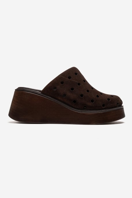 Nives Läder Kilklack Sandal - Image 4