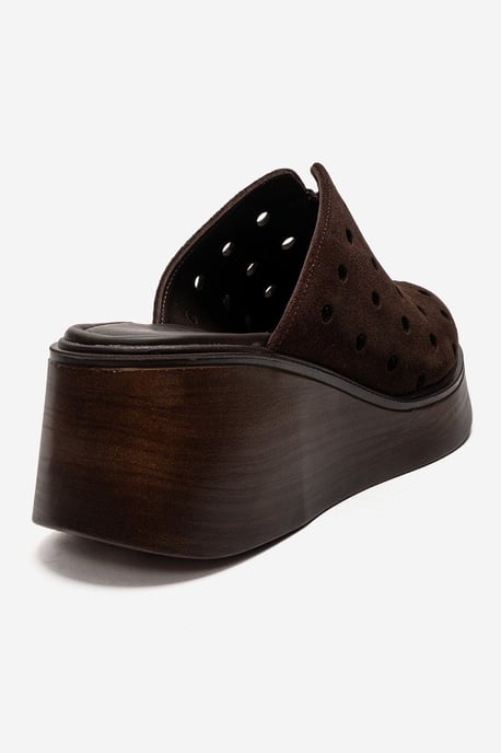 Nives Läder Kilklack Sandal - Image 5