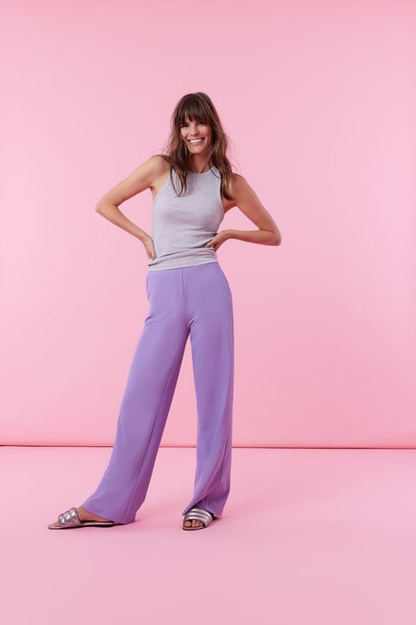 Corel Broek Lilly Wide Pants Paars - Image 1