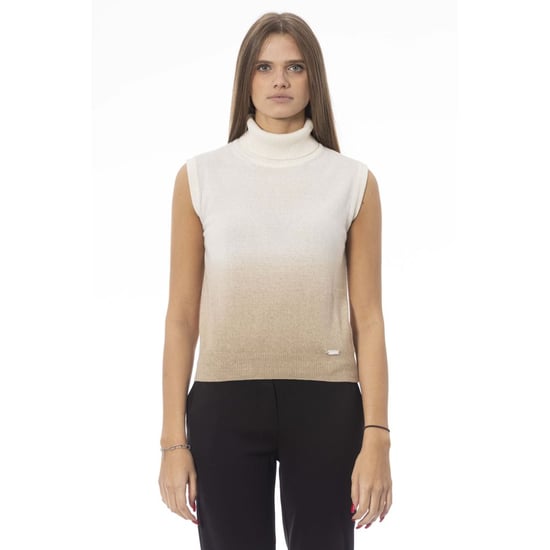 Baldinini Trend White Wool Women Sweater - Image 1