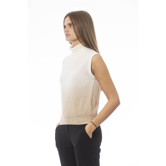 Baldinini Trend White Wool Women Sweater - Image 2