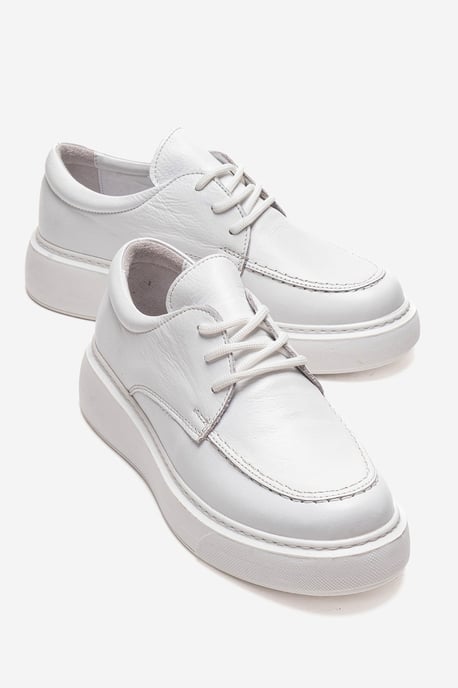 Mareon Leren Veterschoen Sneaker - Image 1