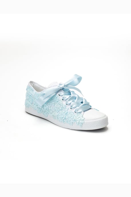 Azure Kant Bloem Bruids Sneaker - Image 1