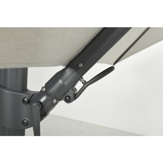 Garden Impressions Hawaii big pole ii parasol 350x350 cm carbon black royal zand - Image 3