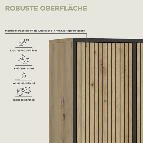 Furnilux Hoge kast breed functionele badkameropbergkast in artisan eik moderne - Image 3