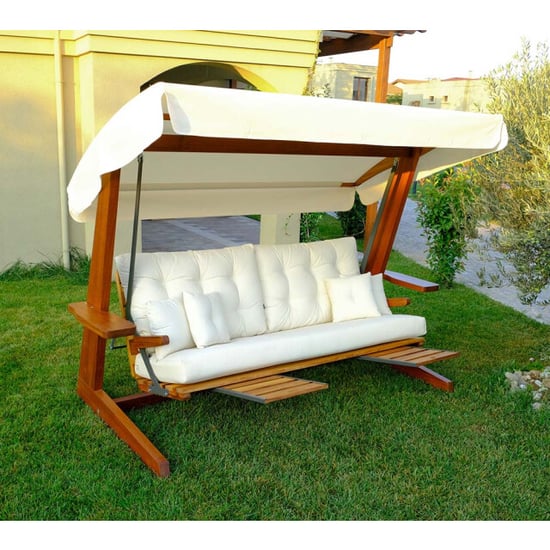 Westmann 4-persoons houten verandaschommel luna 2600 creme - Image 5