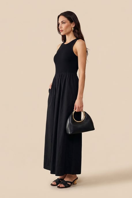 Ribbed Cotton Poplin Dress - Image 3