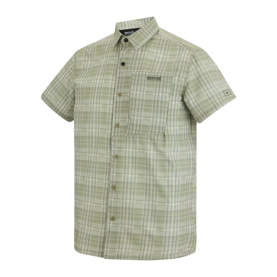 Regatta Heren Geruit Insectenwerend Reisshirt met Korte Mouwen (Lichte Salie) - Image 3