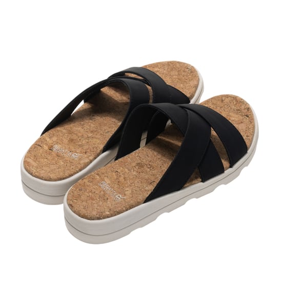 Regatta Dam/Ladies Cassie Leopardmönstrade sandaler (Svart) - Image 2