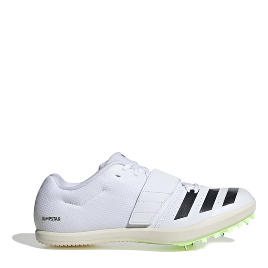 Men's adidas Jumpstar Lace-Up Low Top Running Spikes in Ftwr White - Image 1