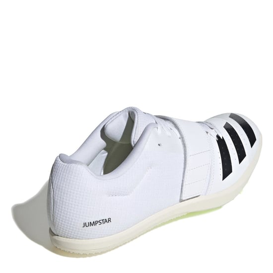 Men's adidas Jumpstar Lace-Up Low Top Running Spikes in Ftwr White - Image 4