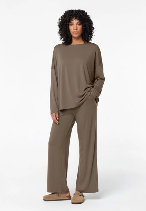 Long Viscose Pants KHAKI - Image 3