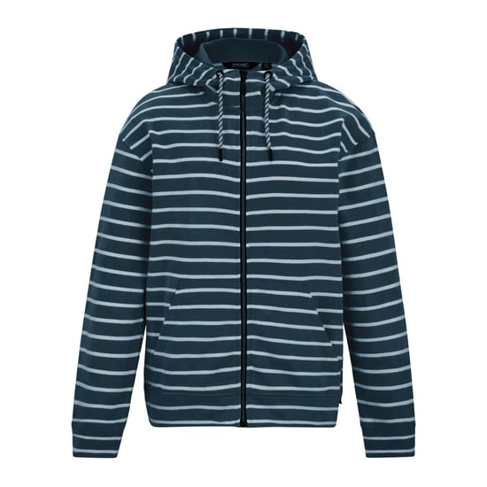 Regatta Womens/Ladies Bayletta Striped Full Zip Hoodie (Navy/White) - Image 1