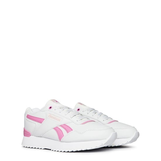 Women's Reebok Royal Glide Ripple Clip Ladies Trainers in Grey/Pink - Image 3