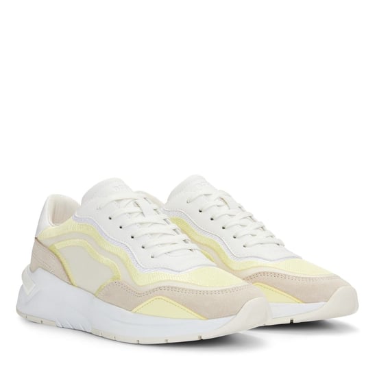 Women's Boss Skylar Lace Up Chunky Trainers in Open White - Image 4