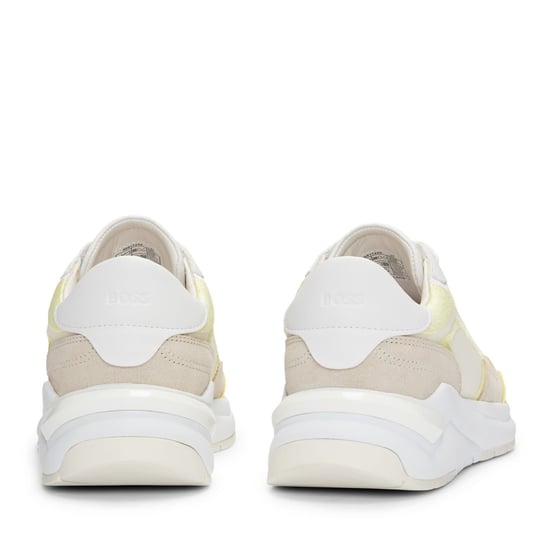 Women's Boss Skylar Lace Up Chunky Trainers in Open White - Image 5