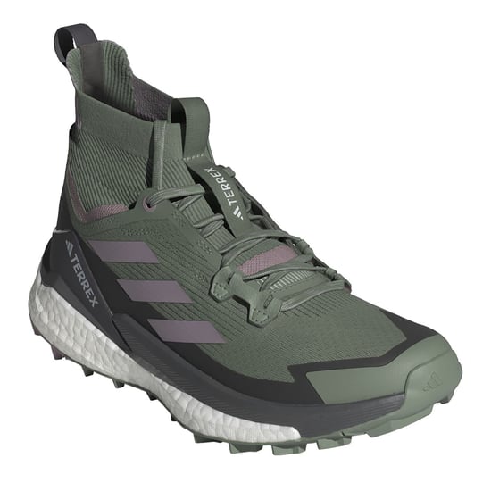 Women's adidas Terrex Free Hiker 2 Mid Top Hiking Sneakers in Green - Image 3