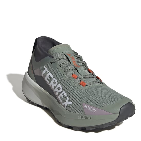 Women's adidas Terrex Agravic GorE-Tex Trail Running Shoes in Silver Green - Image 3