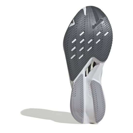Women's adidas Adizero Boston 12 Road Running Shoes in Grey/Red/Lmn - Image 6