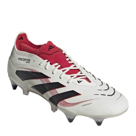 Men's adidas Predator Elite Soft Ground Low Top Sneakers in Off White/Black - Image 3