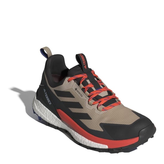 Men's adidas Terrex Free Hiker 2 Low Top Gore-Tex Hiking Sneakers in Beige/Blk/Ornge - Image 3