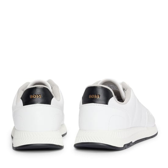 Men's Boss Titanium Runner Trainers in White - Image 4