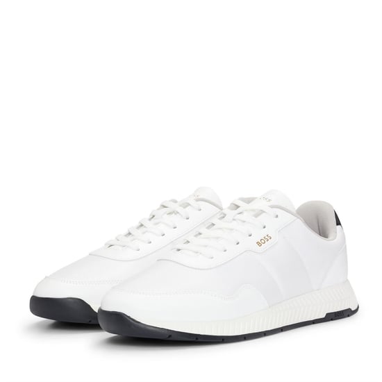 Men's Boss Titanium Runner Trainers in White - Image 5
