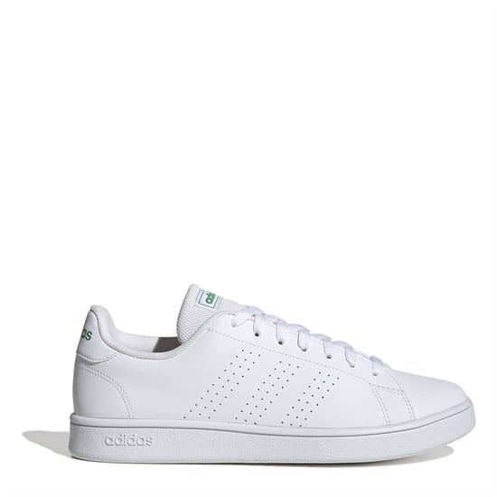 Men's adidas Advantage Base Trainers in White/Green - Image 1