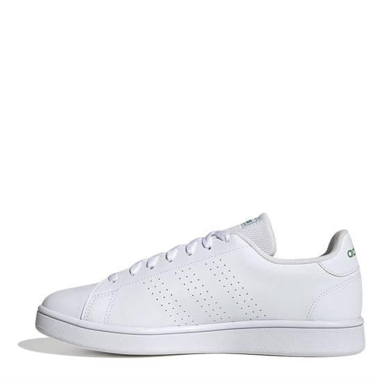 Men's adidas Advantage Base Trainers in White/Green - Image 2