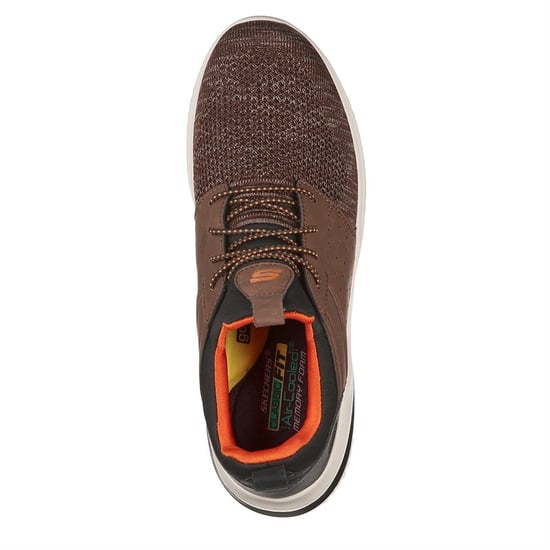 Men's Skechers Low Top Sneakers 3.0 in Chocolate - Image 5