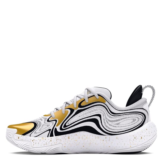 Men's Under Armour Spawn 6 Basketball Trainers in White - Image 2