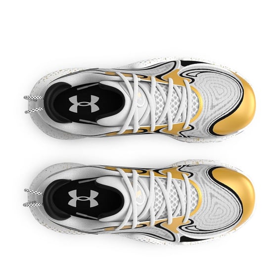 Men's Under Armour Spawn 6 Basketball Trainers in White - Image 4