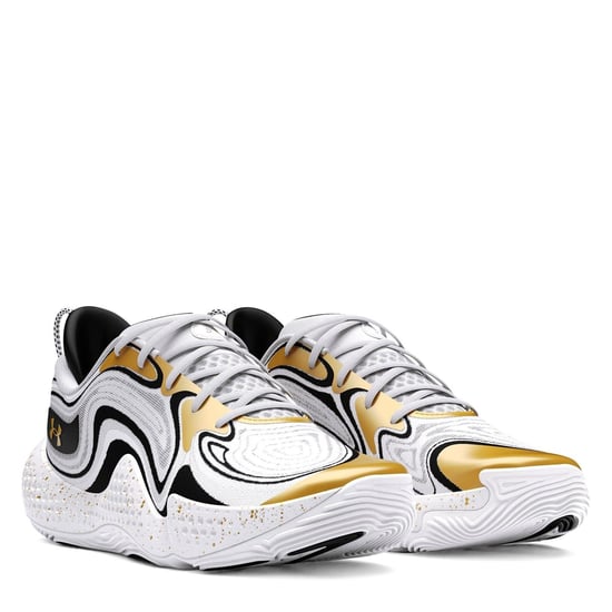 Men's Under Armour Spawn 6 Basketball Trainers in White - Image 5