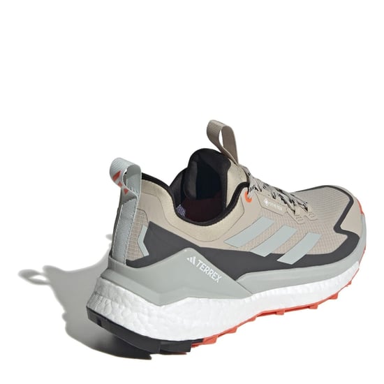 Women's adidas Terrex Free Hiker 2 Low Gore-Tex Hiking Sneakers in Beige/Blk/Ornge - Image 4