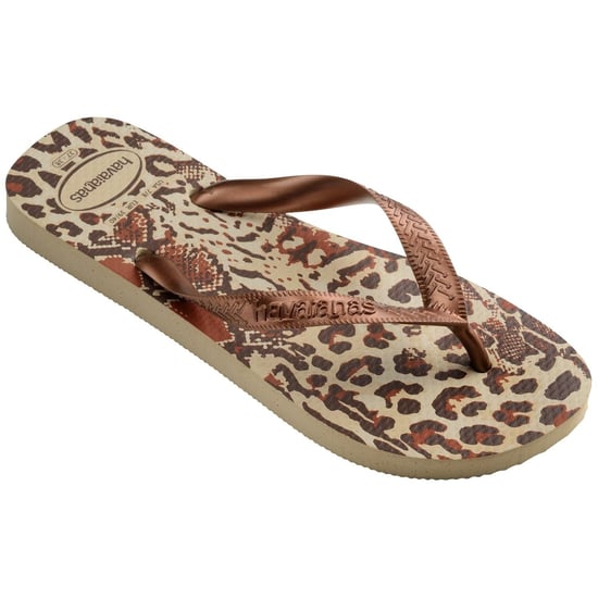 Women's Havaianas Leopard Patterned Flip Flops Sandals in Multi - Image 2