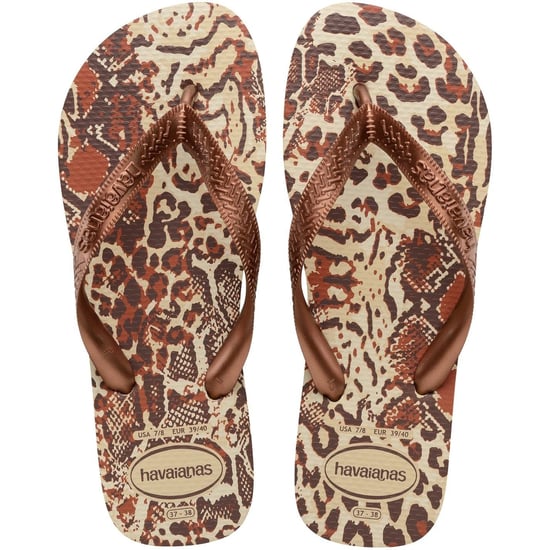 Women's Havaianas Leopard Patterned Flip Flops Sandals in Multi - Image 3
