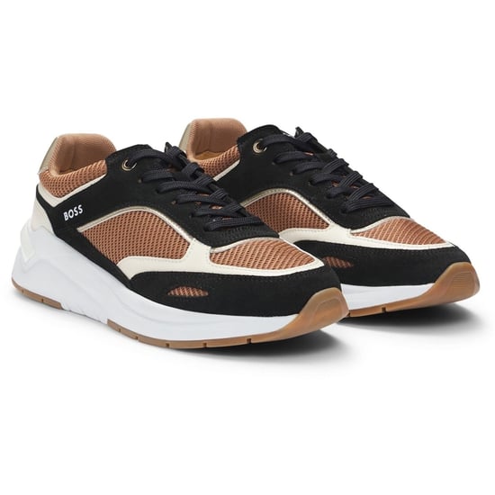 Women's Boss Skylar Low Top Trainers in Medium Beige - Image 1