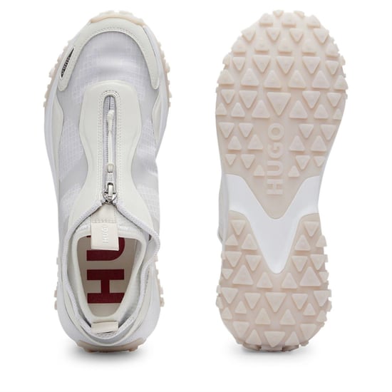 Women's Hugo Go1st Zip Low Top Running Sneakers in White - Image 2