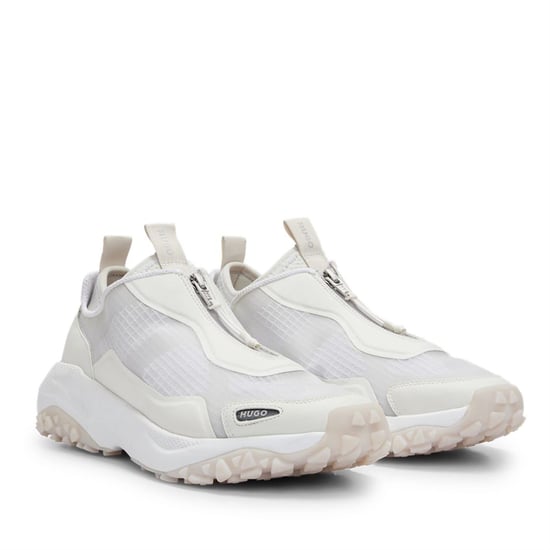 Women's Hugo Go1st Zip Low Top Running Sneakers in White - Image 3