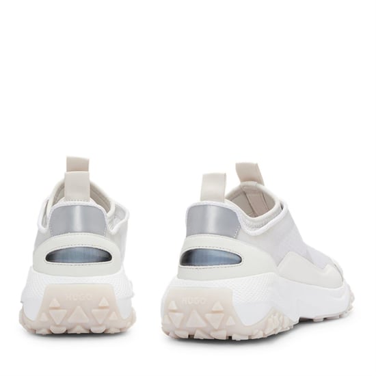 Women's Hugo Go1st Zip Low Top Running Sneakers in White - Image 4