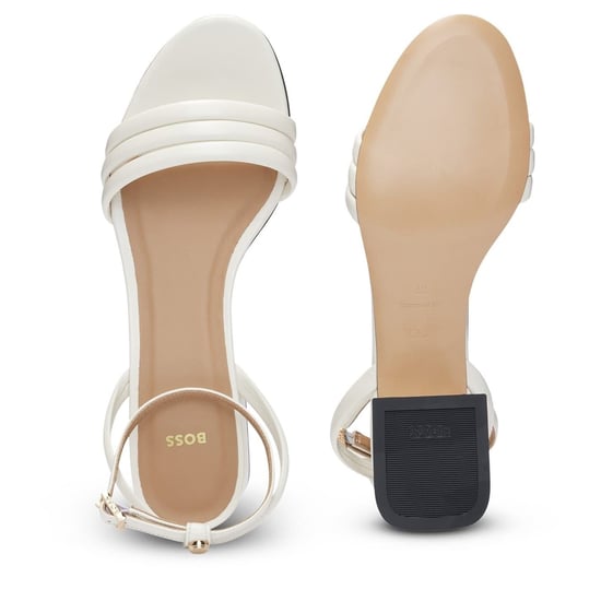 Women's Boss Melanie Slider Slippers in Open White - Image 4