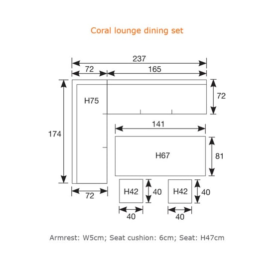 Garden Impressions Coral lounge/dining set 5-delig organic grey - Image 2
