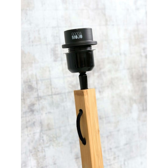 Good&Mojo Vloerlamp bhutan bamboe/zwart Ø40x160cm - Image 3