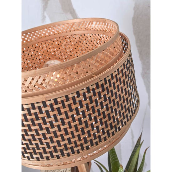 Good&Mojo Vloerlamp bhutan bamboe/zwart Ø40x160cm - Image 5