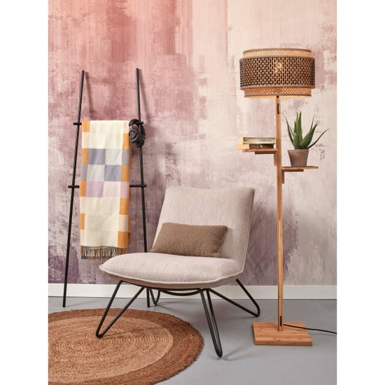 Good&Mojo Vloerlamp bhutan bamboe/zwart Ø40x160cm - Image 6