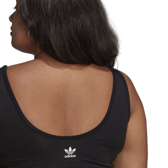 Women's adidas Rib Scoop Neck Mini Bodycon Dress in Black - Image 6