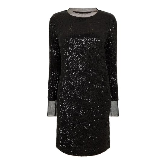 Women's Boss Edegra All Over Sequinned Design Dress in Black - Image 1