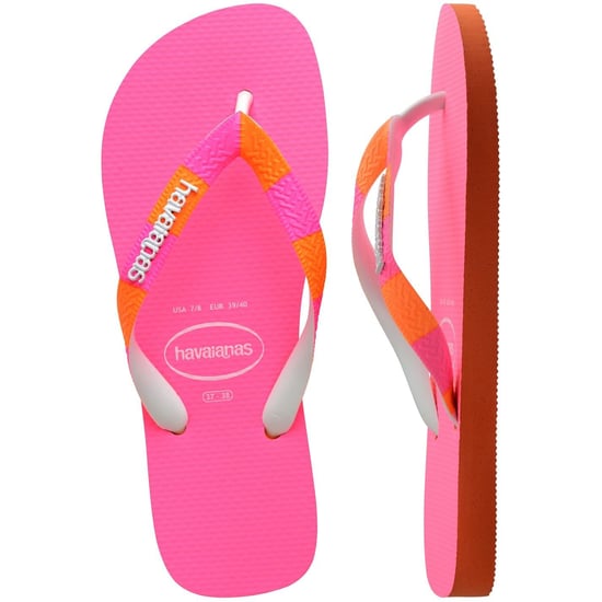 Women's Havaianas Top Print Thong Toe Flip Flops in Sunset Orange - Image 3