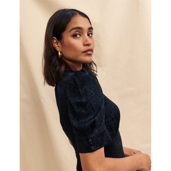 Women's Nobodys Child Moira Crew Neck Midi Slip Dress in Black - Image 3