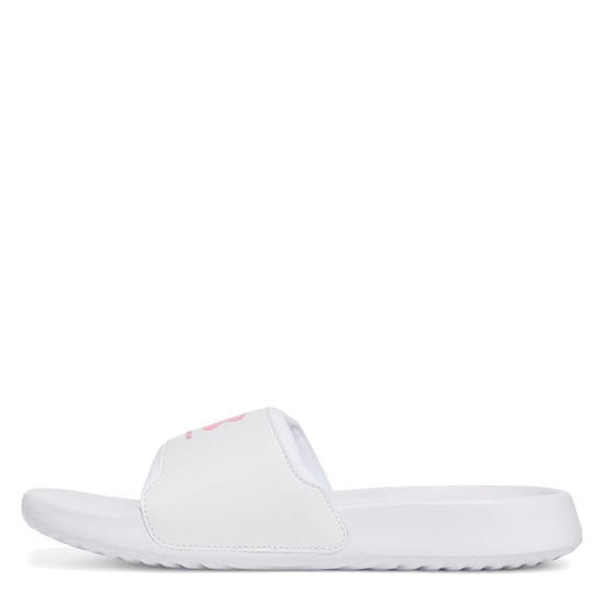 Women's Under Armour Ignite Select Open Toe Slides in White - Image 2